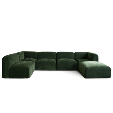 Echo 6PC Reversible Sectional in Spruce Green Fabric / ECHO2SC3AC1OTSP