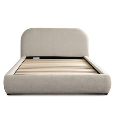 Ocean Queen Bed with Mattress Platform in Birch Performance Fabric / OCEANBIQUBED