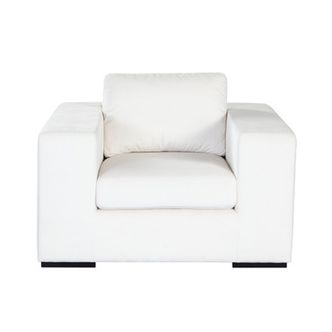 Muse Accent Chair in Mist White Performance Fabric / MUSECHWH