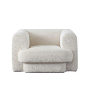 Form Chair in Ivory Boucle Fabric / FORMCHIV