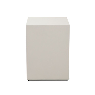Montage Square End Table in Ivory Faux Cement Finish / MONTAGESETIV
