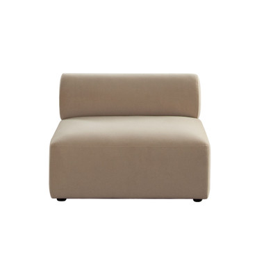 Zia Armless Chair in Light Camel Performance Velvet Fabric / ZIAACLCA