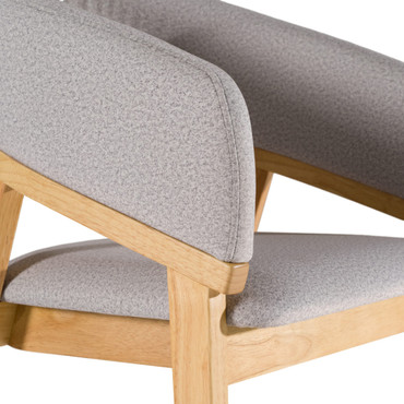 Truman - Mid-Century Modern Grey + Natural Oak Dining Chair / VGMA-MI-1240-2-NAT