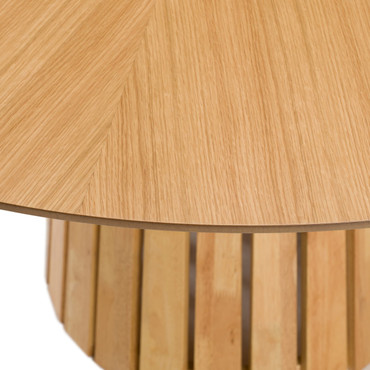 Weiss - Mid-Century Modern Natural Oak Round Dining Table / VGMA-MIT-5346-RND-NAT