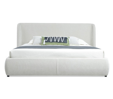 Eastern King Butler - Sample - Off-White Fabric Bed / VGVC-BD1502-EK