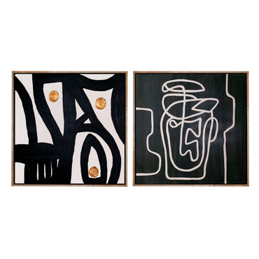 Burste - Modern Painting Set of 2 / VGVA-CO22595