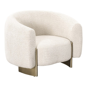 Thrive - Modern Beige Fabric + Antique Brass Accent Chair / VGFA-SF2012-2