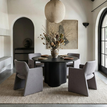 Lasara - Modern Grey Fabric Dining Chair / VGDW-L-895-GRY