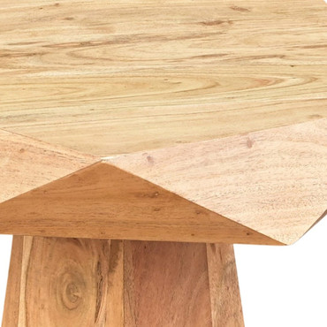 Duffy - Modern Acacia Pentagon End Table / VGBR-ART-82626