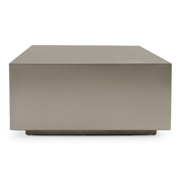 Anvil Modern Brushed Stainless Steel Rectangular Coffee Table / VGVC-CT8368-L