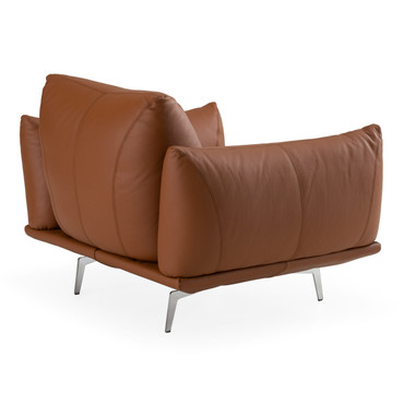 Saint Tropez - Modern Italian Cognac Leather Accent Chair / VGDT-STTROPEZ-CHR-COGNAC