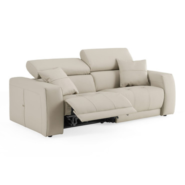 Dalton - Modern Italian Light Grey Leather 3-Seat Sofa + 2 Recliners / VGDT-DALTON-3S-LTGRY