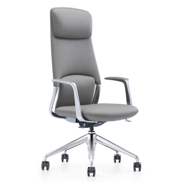 Pickard - Modern Grey Leather Executive Office Chair / VGFU-FK012-A11-GRY