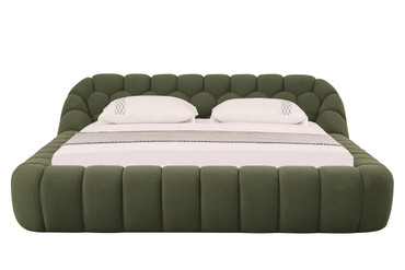 Queen Yolonda - Modern Green Fabric Bed / VGEV-A127-BED-GRN-Q