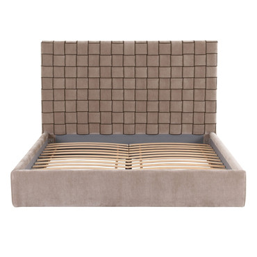 Eastern King Rousey - Modern Taupe Fabric Bed / VGOD-ZW-25105-BED-TPE-EK