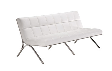 Antimony Mid-Century White Leatherette Sofa Set / VGEWF3085-WHT