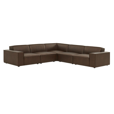 Restore 5-Piece Vegan Leather Modular L-Shaped Sofa by Modway / EEI-7412