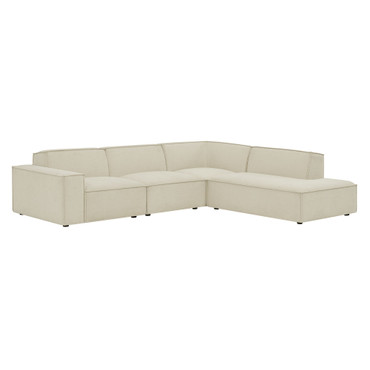 Restore 4-Piece Performance Fabric Upholstered Modular L-Shaped Sofa by Modway / EEI-7429