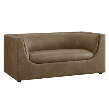 Hilda 67" Curved Back Vegan Leather Loveseat by Modway / EEI-7568