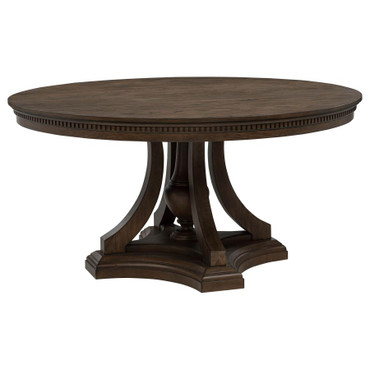 Ridgewell Round Pedestal Dining Table Dark Oak / CS-104600