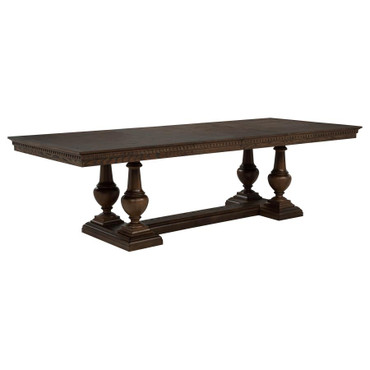 Ridgewell Rectangular Trestle Dining Table Dark Oak / CS-104601