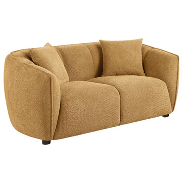 Aleisha Chenille Upholstered Loveseat Mustard Yellow / CS-503062