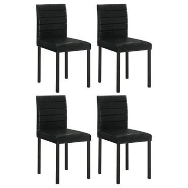 Garza Upholstered Dining Side Chair Black (Set of 4) / CS-193982