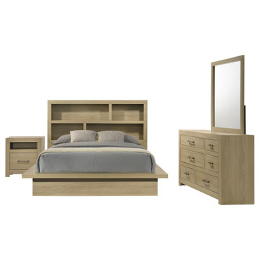 Hendricks 4-piece Queen Bedroom Set Light Oak / CS-222650Q-S4