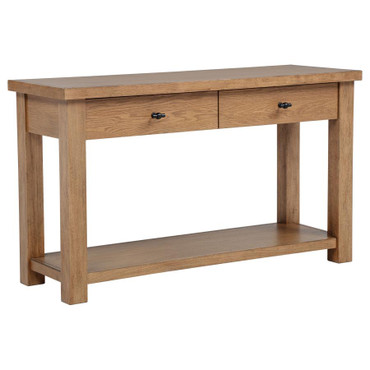 Beasley 2-Drawer Wood Console Table Golden Oak / CS-723329
