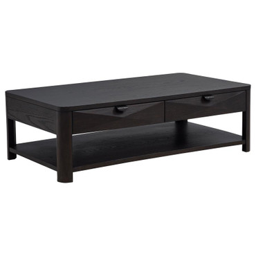 Marcelo Wood Coffee Table with 2 Drawers and Shelf Coffee / CS-736068