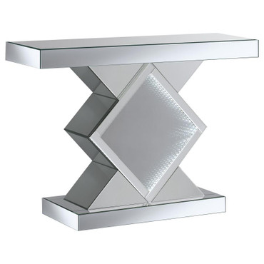 Andorra Infinity Mirror LED Entryway Console Table Silver / CS-953333