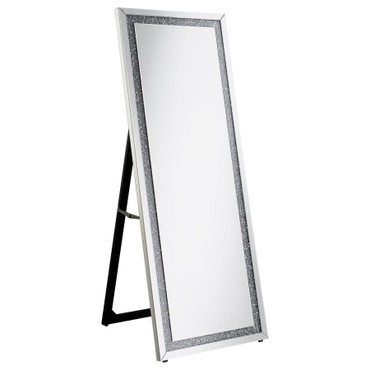 Seraphina 24 x 64 Inch Acrylic Framed Standing Mirror Silver / CS-961421