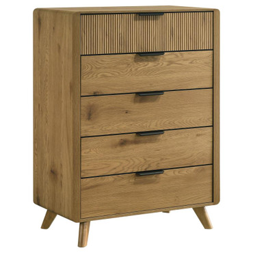 Bennett 5-drawer Bedroom Chest of Drawers Light Oak / CS-222905