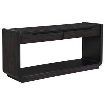 Leandro 2-drawer Entryway Sofa Console Table Burnished Black / CS-704639