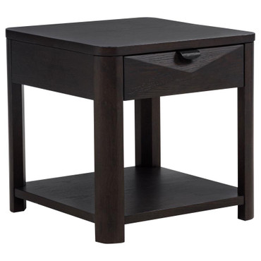 Marcelo Wood End Table with Drawer and Shelf Coffee / CS-736067