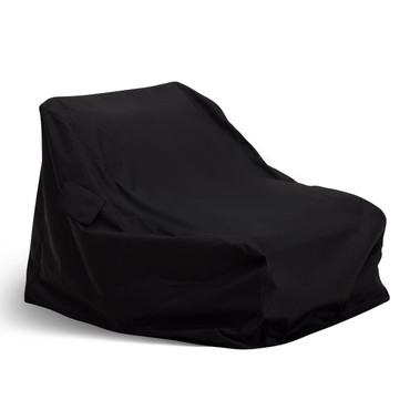 Lanuza - Outdoor Brown + White Stripe Fabric Armless Sofa Seat / VGVK-F2271WO