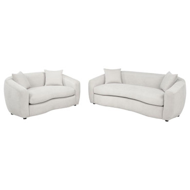 Isabella 2-piece Fabric Upholstered Sofa Set Sand / CS-504971-S2