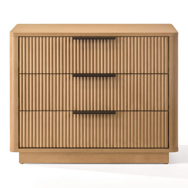 Santa Monica - Modern Natural Oak 3 Drawer Nightstand / VGMA-BR-144-3DNS-OAK