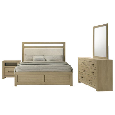 Hendricks 4-piece Eastern King Bedroom Set Light Oak / CS-222651KE-S4