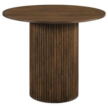 Hamlyn 43-inch Round Wood Counter Height Dining Table Walnut / CS-193938WAL