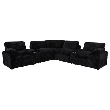 Collins 7-piece Modular Power Reclining Sectional Black / CS-610360P-SETA