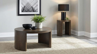 Sweeney 2-piece Coffee and End Occasional Table Set Dark Walnut / CS-722838-S2