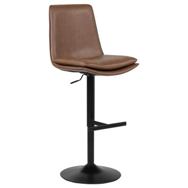 Eldridge Faux Leather Upholstered Adjustable Bar Stool Coffee / CS-182957