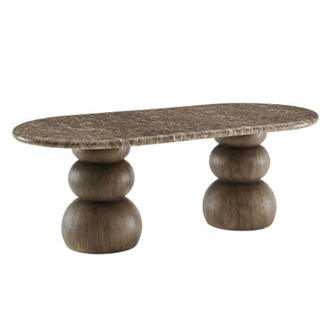 Pietra Indoor Outdoor Patio Oval Dining Table by Modway / EEI-7623