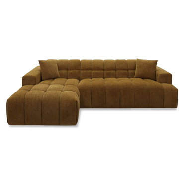 Shapiro - Modern Brown Fabric Sectional Sofa w/ Left Facing Chaise / VGSX-6261-TAN