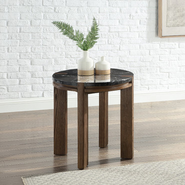 Estella End Table w/Marble Top / LV06886