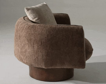 Kiran - Modern Brown + Beige Swivel Accent Chair / VGBY-BY2205-CH-BRN