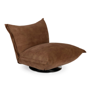 Hagen - Modern Camel Velvet + Chrome Swivel Accent Chair / VGBY-CH-001-CML