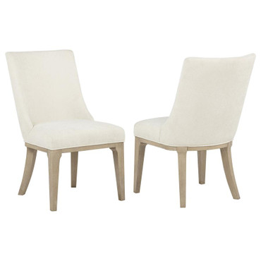 Lucaire Arched Upholstered Dining Side Chair Cream (Set of 2) / CS-105962