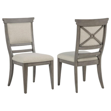Cresswell Upholstered Dining Side Chair Tan (Set of 2) / CS-107452